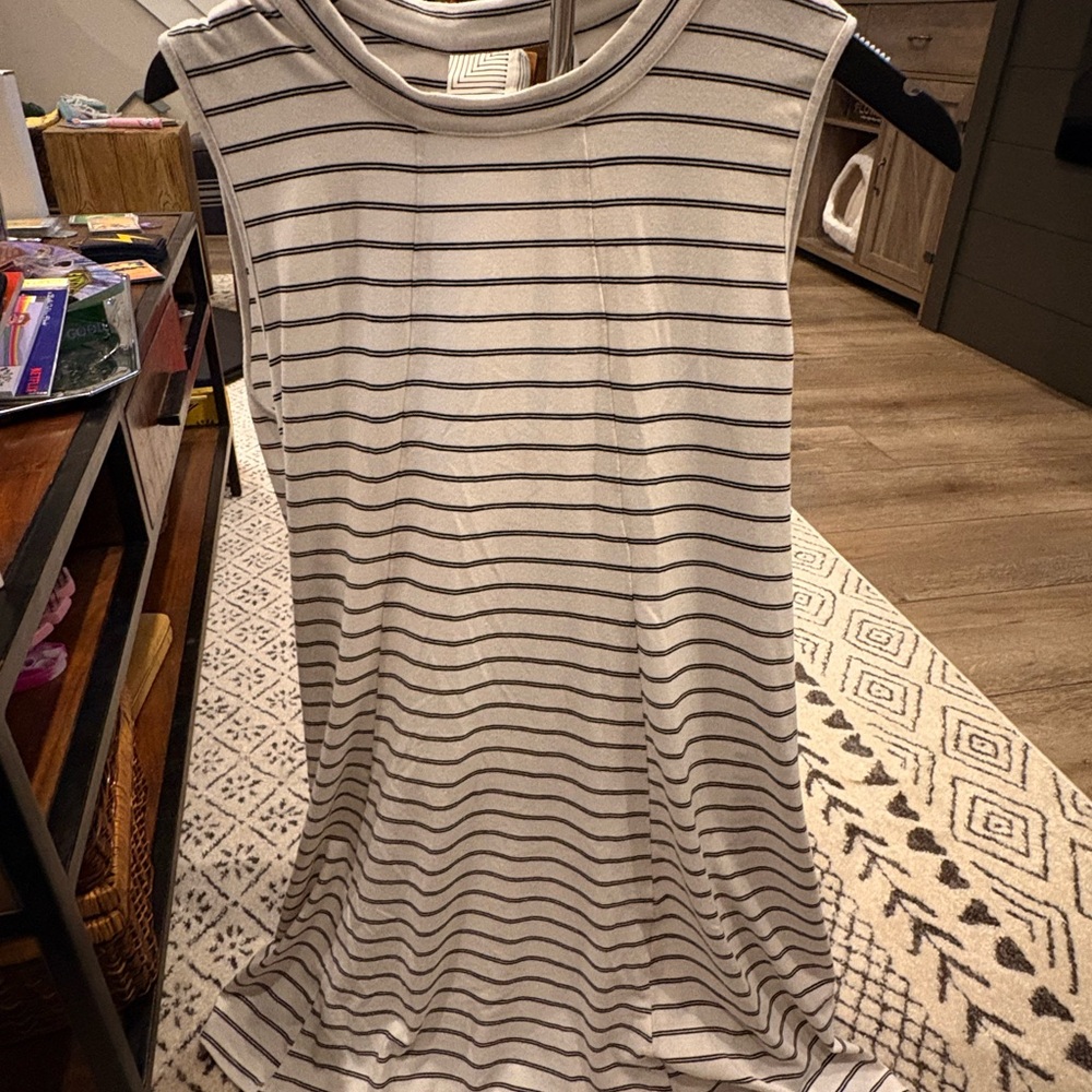 BCBGeneration Black and White Striped Dress